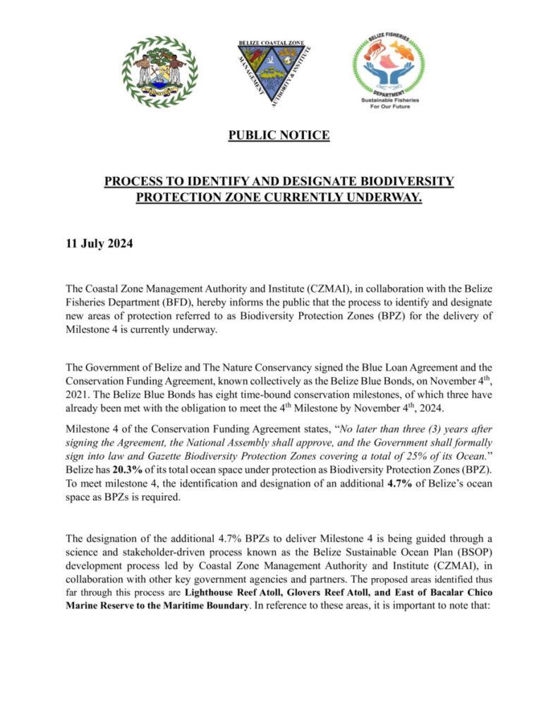 PUBLIC NOTICE: PROCESS TO IDENTIFY AND DESIGNATE BIODIVERSITY PROTECTION ZONE CURRENTLY UNDERWAY